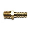 Interstate Pneumatics Brass Hose Barb Fitting, Connector, 5/16 Inch Barb X 1/4 Inch NPT Male End FM45